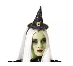 Witch Headband with Mini Black Hat