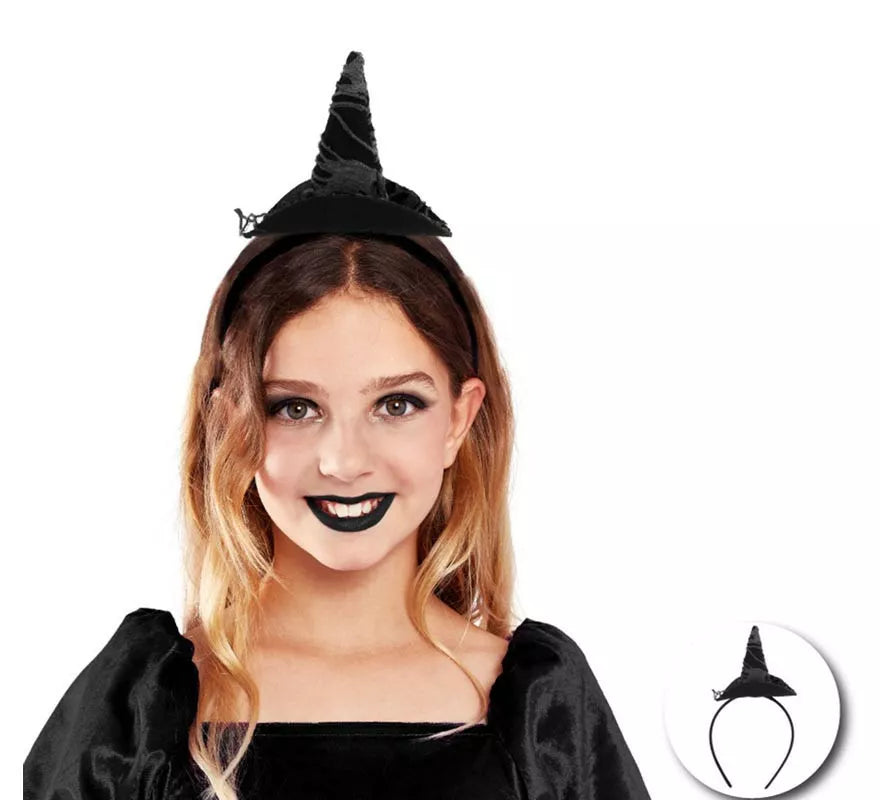 Translation missing: en.Diadema de Bruja negra clásica infantil
