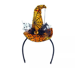 Orange Spider Witch Headband