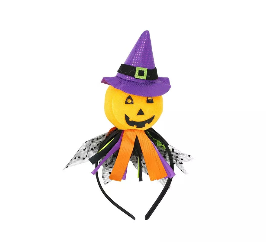 Translation missing: en.Diadema de Calabaza con Gorro de Bruja