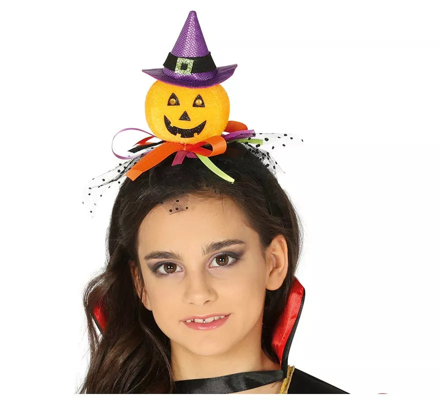 Translation missing: en.Diadema de Calabaza con Gorro de Bruja