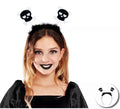 Diadema de Calaveras negras con plumas infantil