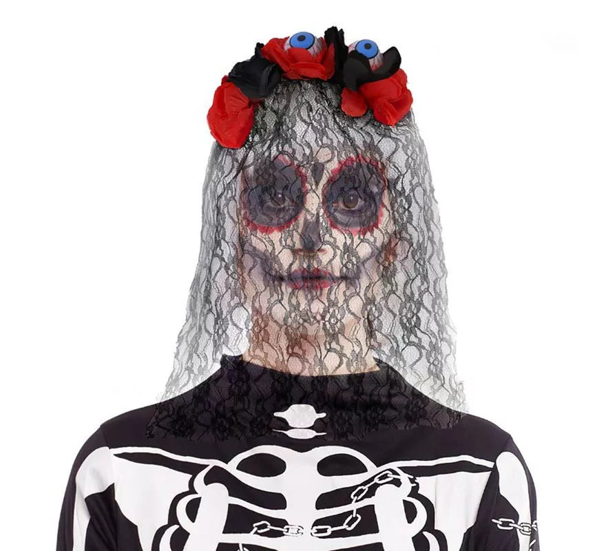 Translation missing: en.Diadema de Catrina Ojos con velo