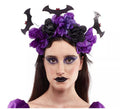 Diadema de Catrina púrpura con murciélagos