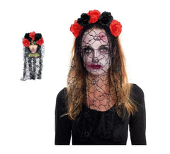 Catrina Headband Roses and Veil
