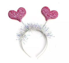 Sparkly Pink Heart Headband