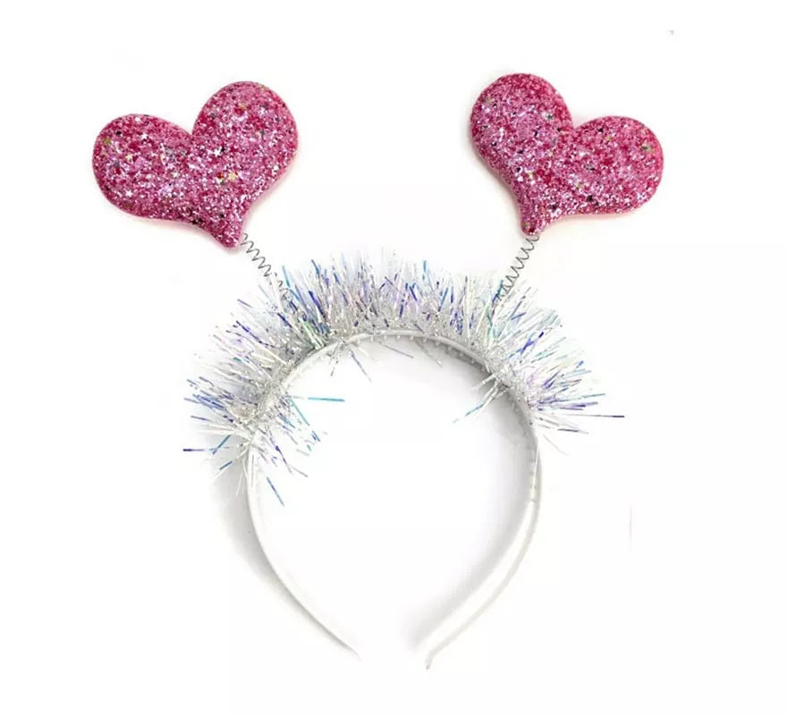 Translation missing: en.Diadema de Corazón rosa brillante