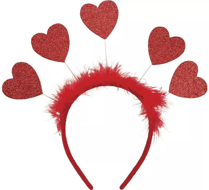 Diadema de Corazones rojos