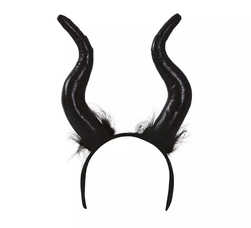 Diadema de Cuernos Negros Malvada