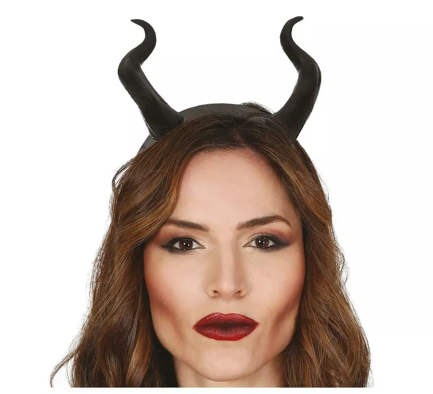 Diadema de Demonio con Cuernos negros