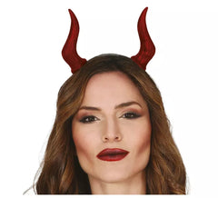 Demon Headband with Black Horns