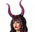 Diadema de Demonio de Cuernos morados