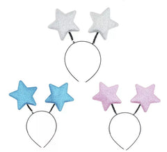 Tiara de estrelas brilhantes em cores variadas