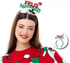 Merry Christmas Headband with Hat