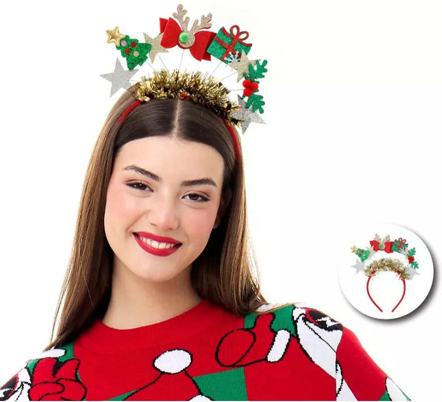 Diadema de Figuritas Navidad con virutas