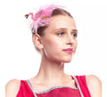 Diadema de Flamenco con Pluma rosa