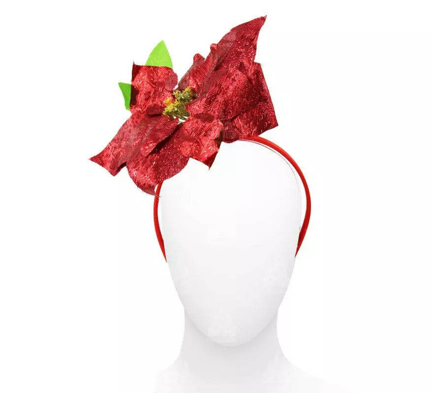 Diadema de Flor Navidad Grande