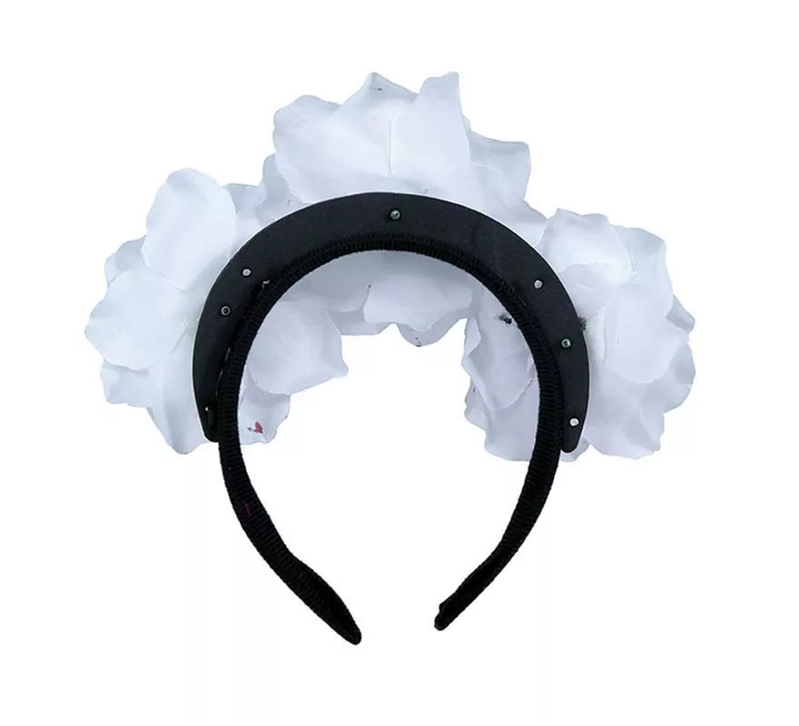 Diadema de Flores blancas ensangrentadas