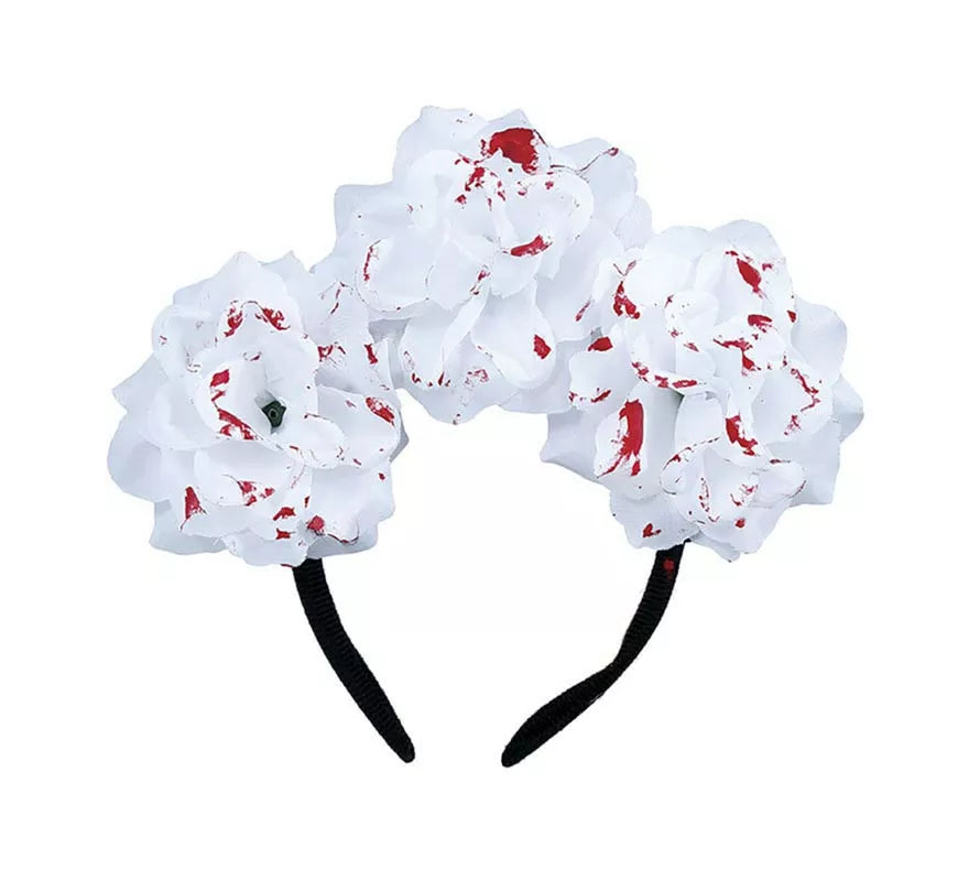 Translation missing: en.Diadema de Flores blancas ensangrentadas