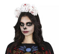 Diadema de Flores blancas ensangrentadas