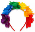 Diadema de Flores Rosas Arcoíris