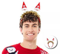 Christmas Hat Headband with Red Shavings
