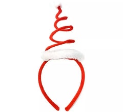 Red Spiral Santa Claus Hat Headband