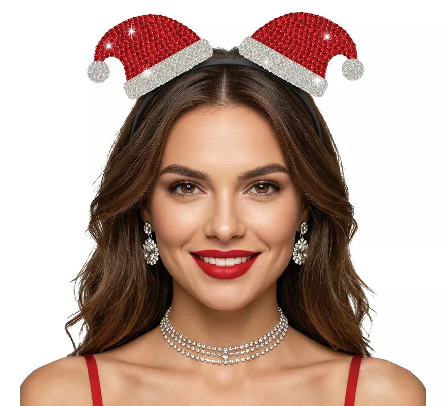 Translation missing: en.Diadema de Gorros de Papá Noel con Brillantes