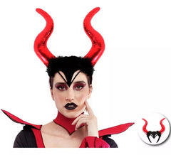 Red and Black Sparkly Evil Fairy Headband