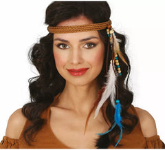Adult Indian headband with feathers