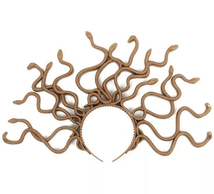 Diadema de Medusa plástico marrón de 41 cm