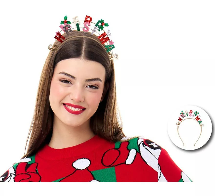 Translation missing: en.Diadema de Merry Christmas multicolor