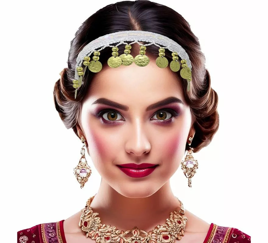 Diadema de Monedas Árabe Zíngara en varios colores adulto