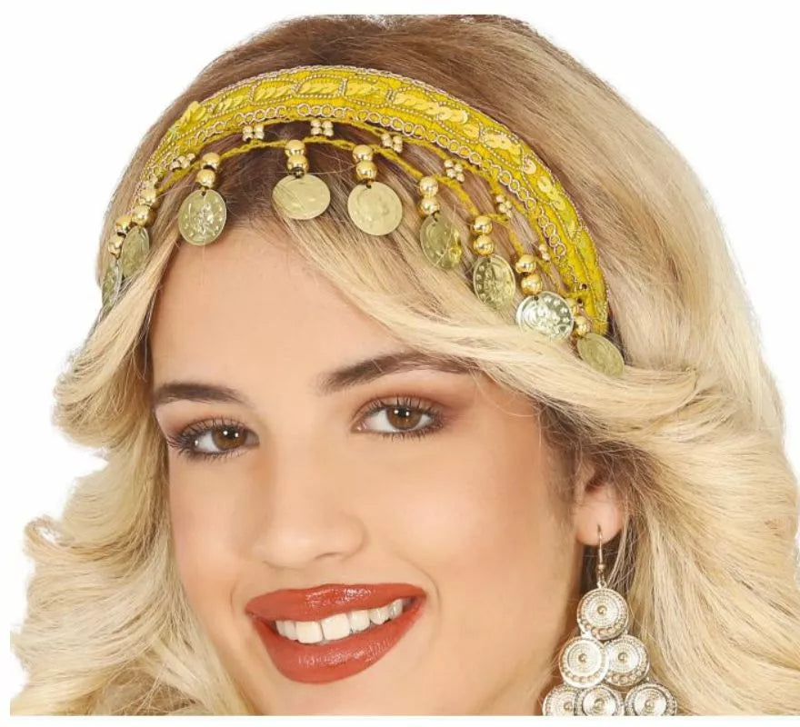 Diadema de Monedas Árabe Zíngara en varios colores adulto