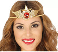 Diadema de Mujer maravilla Dorada con estrella