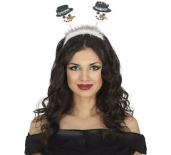 Snowman headband with sequins