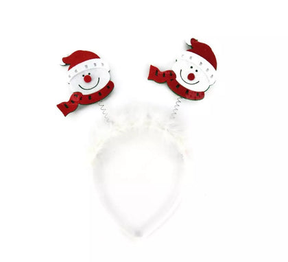 Diadema de Muñecos de Nieve con bufanda
