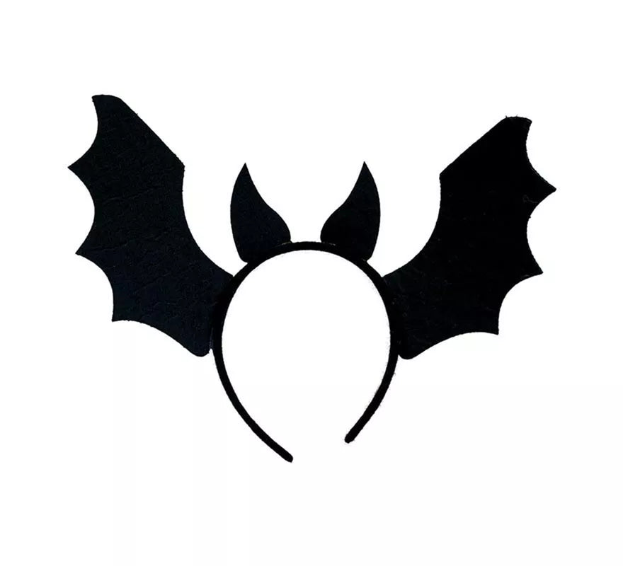 Diadema de Murciélago lila alas extendidas