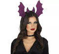 Diadema de Murciélago lila alas extendidas