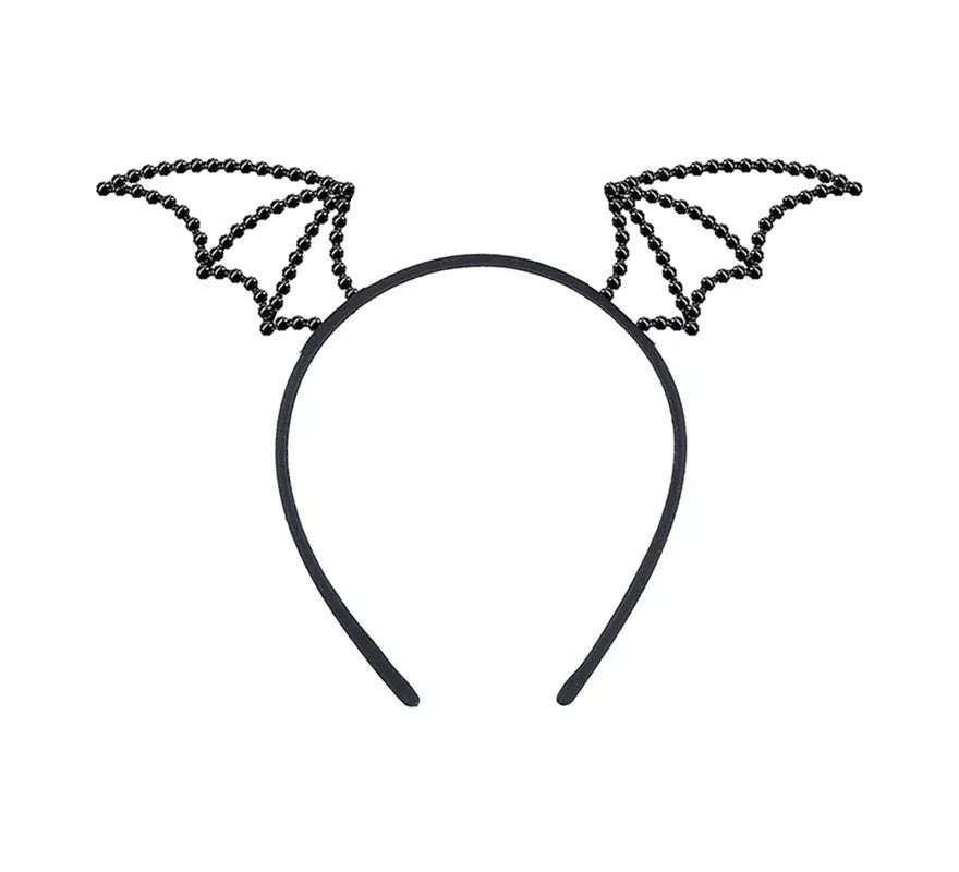 Diadema de Murciélago piedras negras