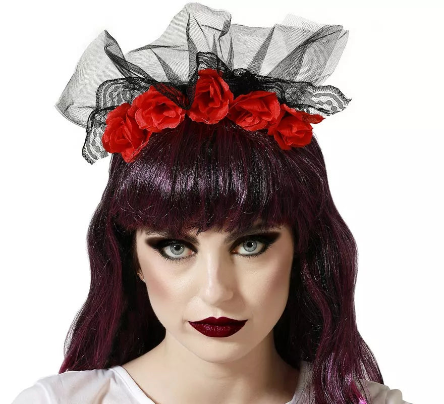 Translation missing: en.Diadema de Novia Cadáver o Catrina con Rosas