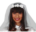 Diadema de Novia con Velo Blanco