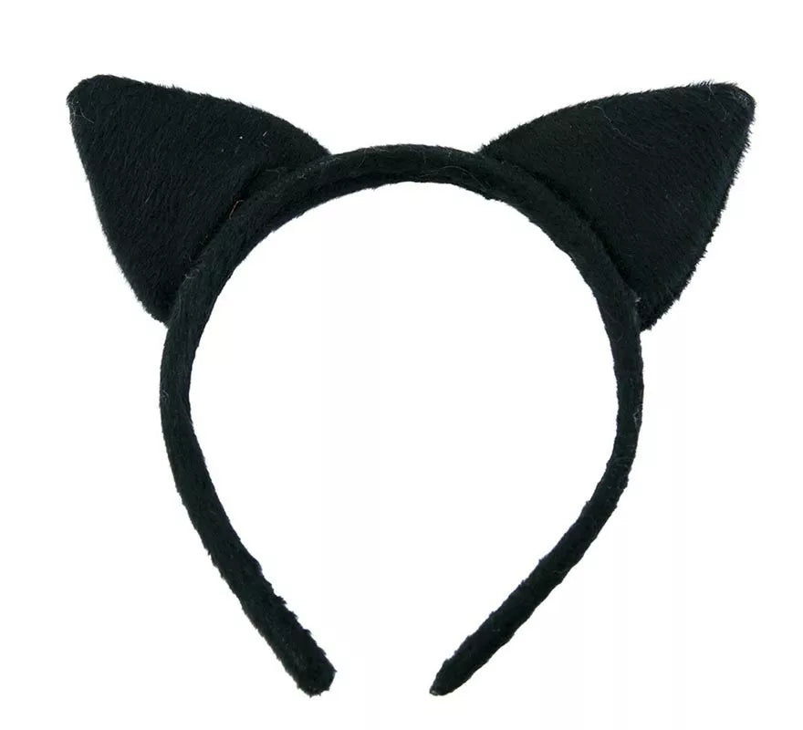 Translation missing: en.Diadema de Orejas de Gato negras de 5,5x6 cm