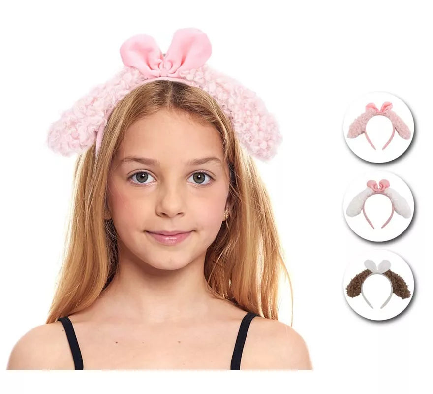 Translation missing: en.Diadema de Orejas de peluche en colores surtidos infantil