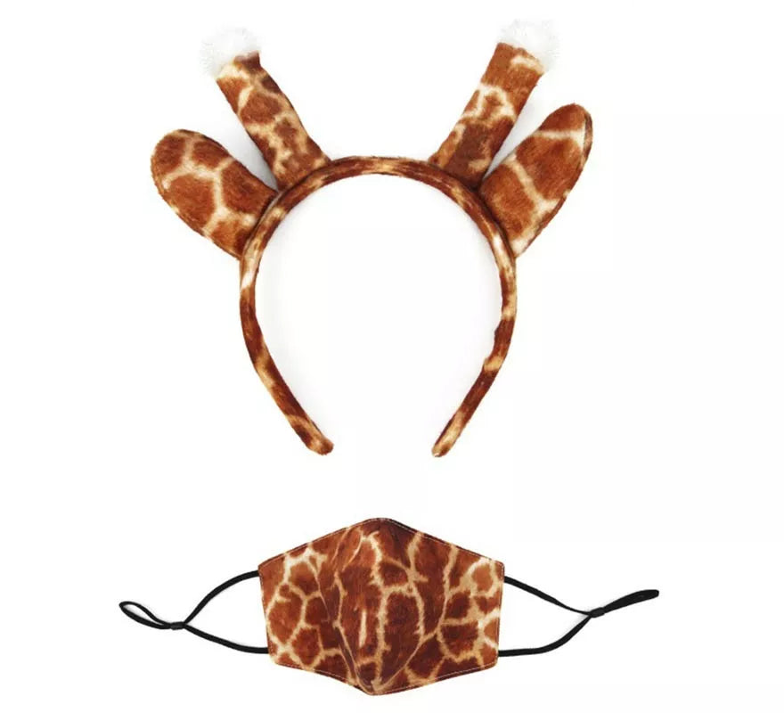 Translation missing: en.Diadema de Orejas Jirafa con mascarilla