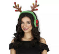 Diadema de Orejeras Navidad con cuernos de reno