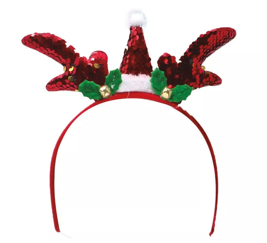 Diadema de Papá Noel Lentejuelas