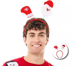 Santa Claus Headband and Red Stocking