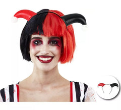 "Red and Black Clown Headband 12"" x 6"""