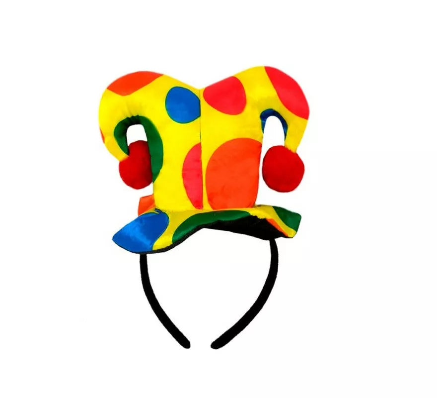 Diadema de Payaso con sombrero multicolor